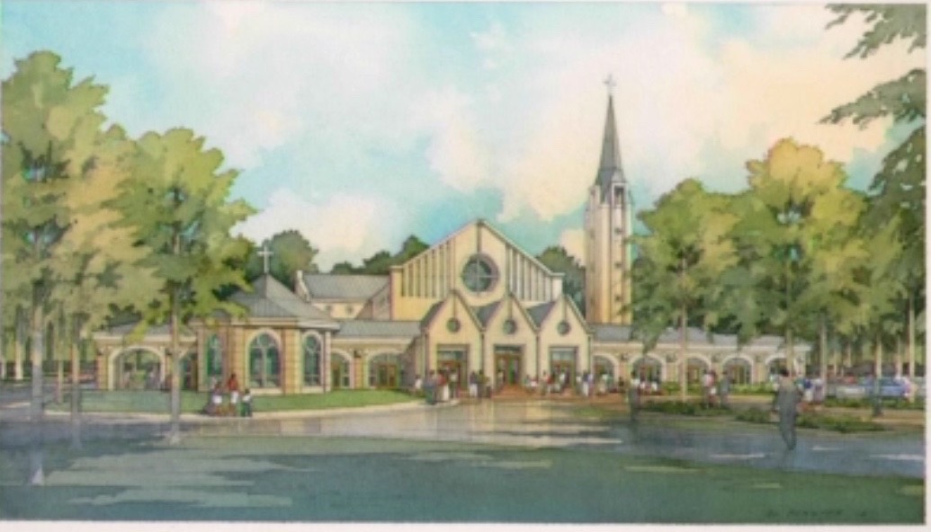 Artistic rendering of church